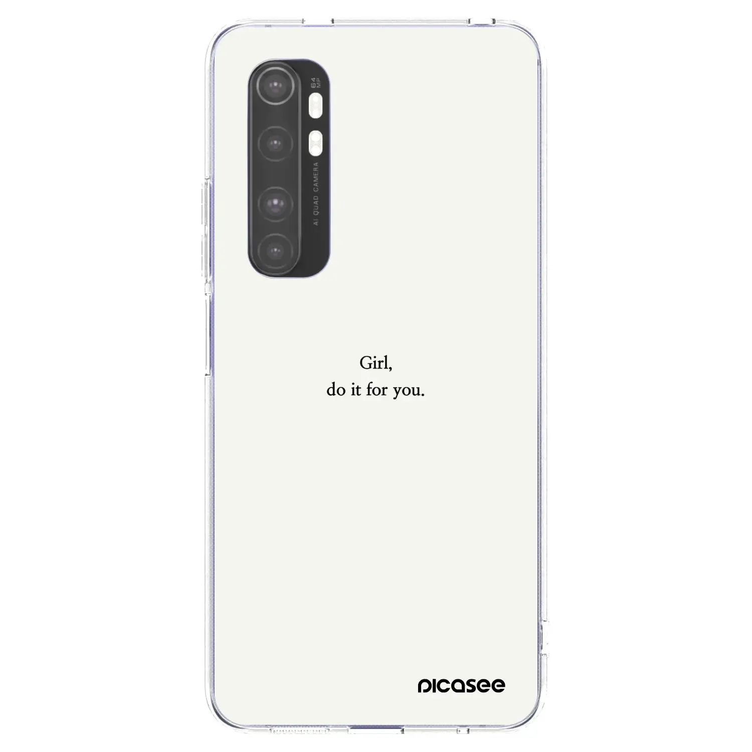 Silikonový průhledný obal pro Xiaomi Mi Note 10 Lite - Girl, do it for you