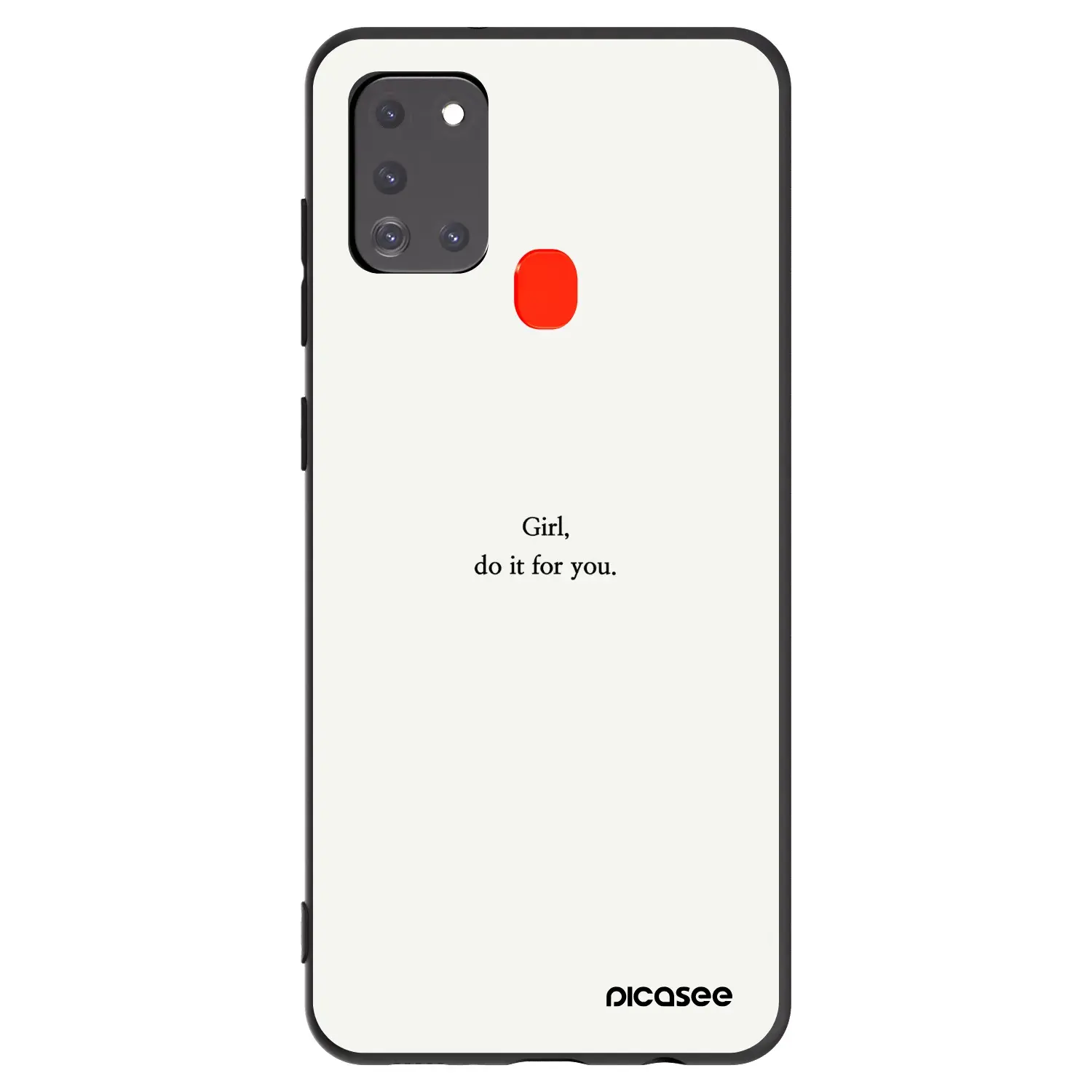 Silikonový černý obal pro Samsung Galaxy A21s - Girl, do it for you