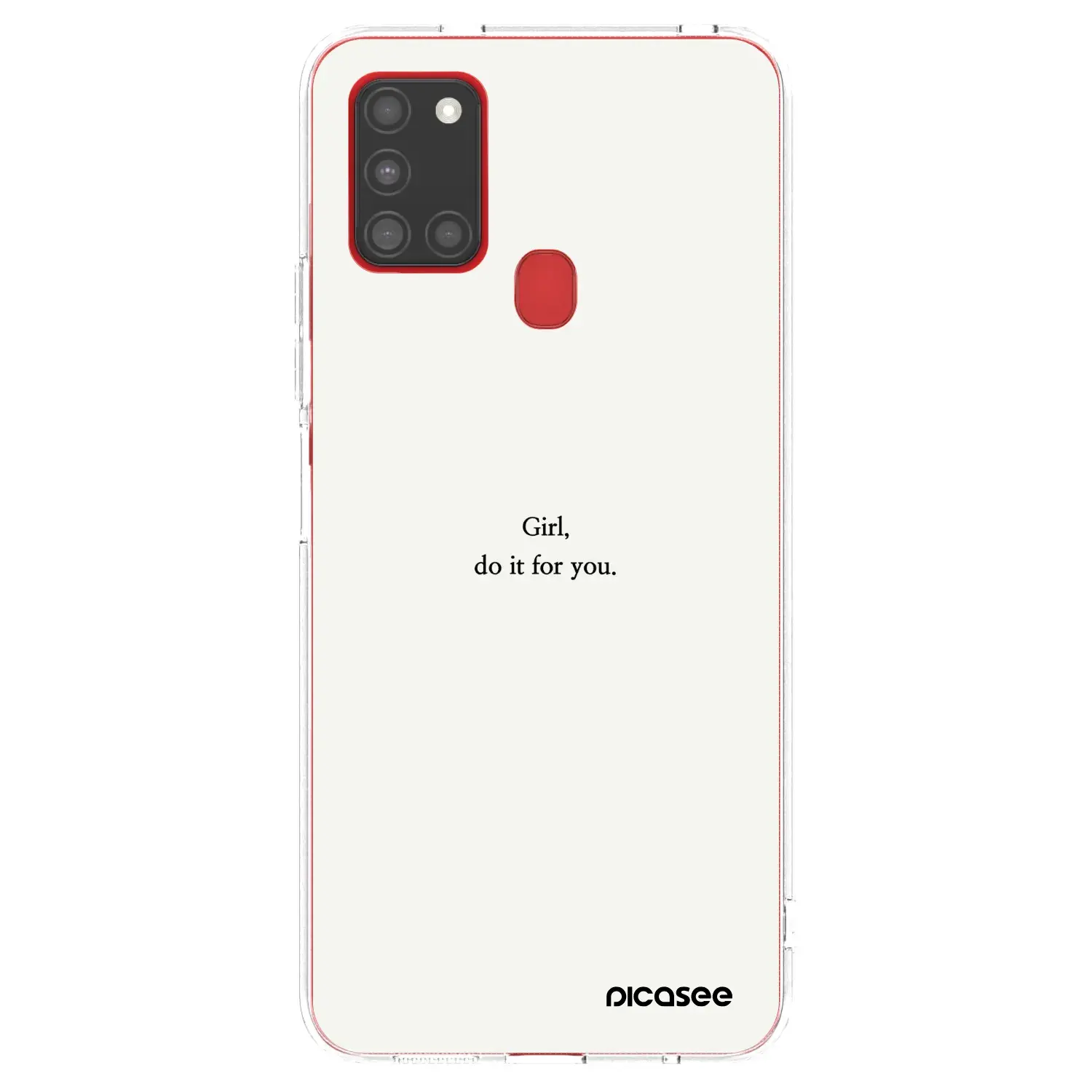 Silikonový průhledný obal pro Samsung Galaxy A21s - Girl, do it for you