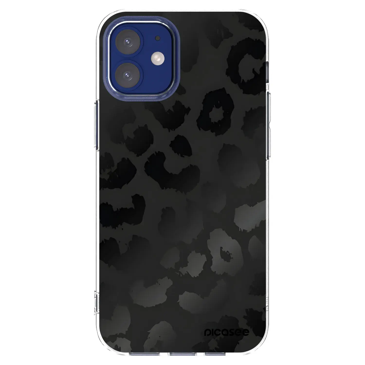 Silikonový průhledný obal pro Apple iPhone 12 mini - Midnight Leopard