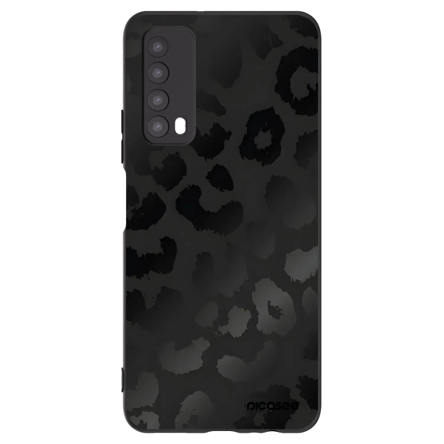 Silikonový černý obal pro Huawei P Smart 2021 - Midnight Leopard