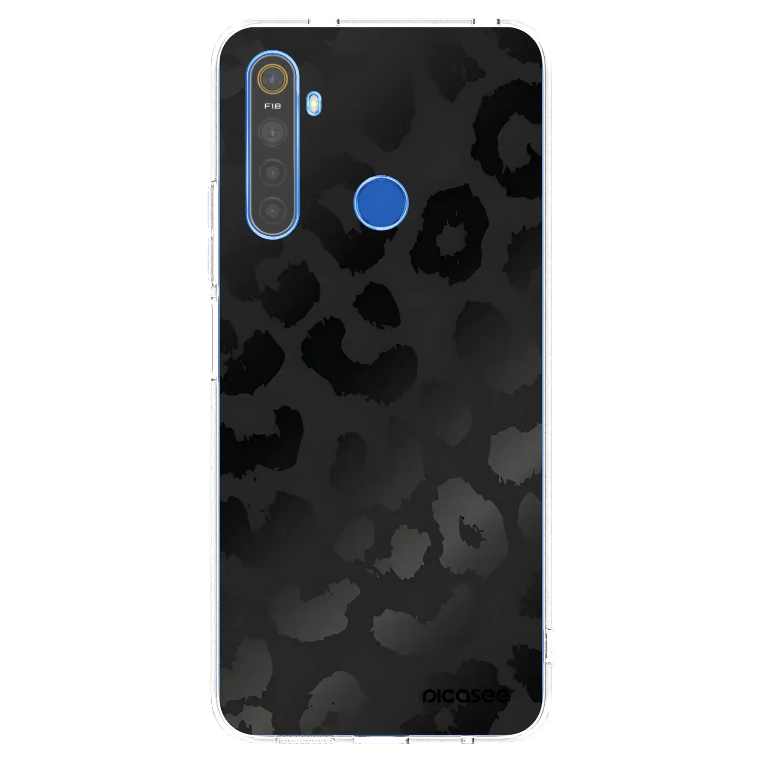 Silikonový průhledný obal pro Realme 5 - Midnight Leopard