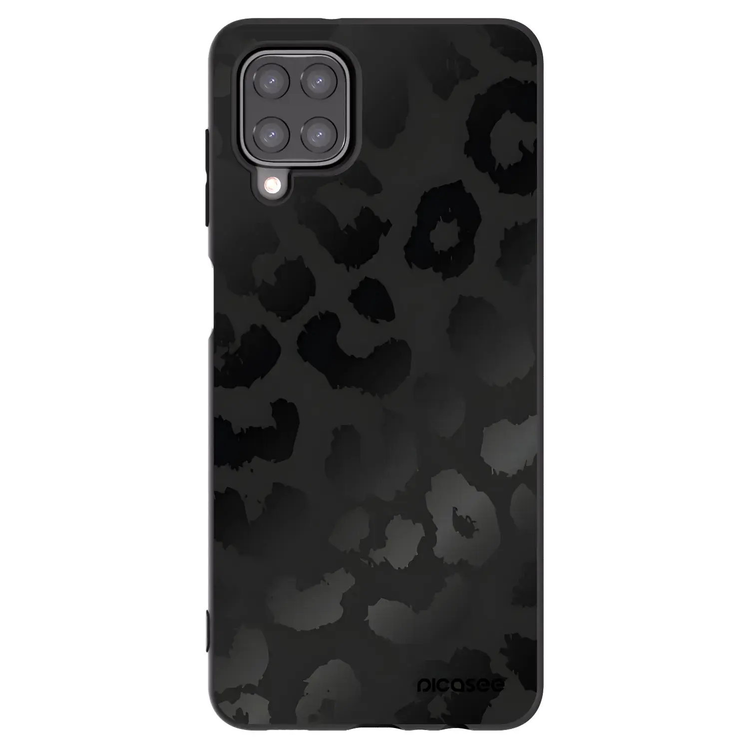 Silikonový černý obal pro Samsung Galaxy A12 A125F - Midnight Leopard