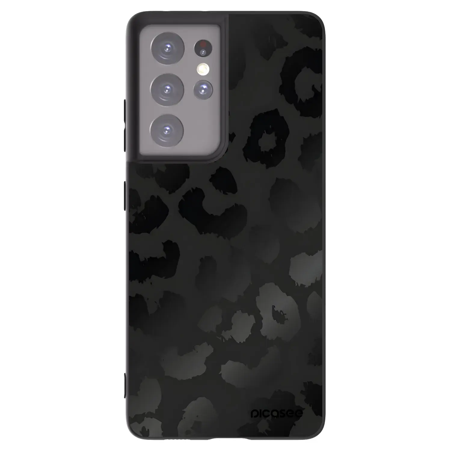 Silikonový černý obal pro Samsung Galaxy S21 Ultra 5G G998B - Midnight Leopard