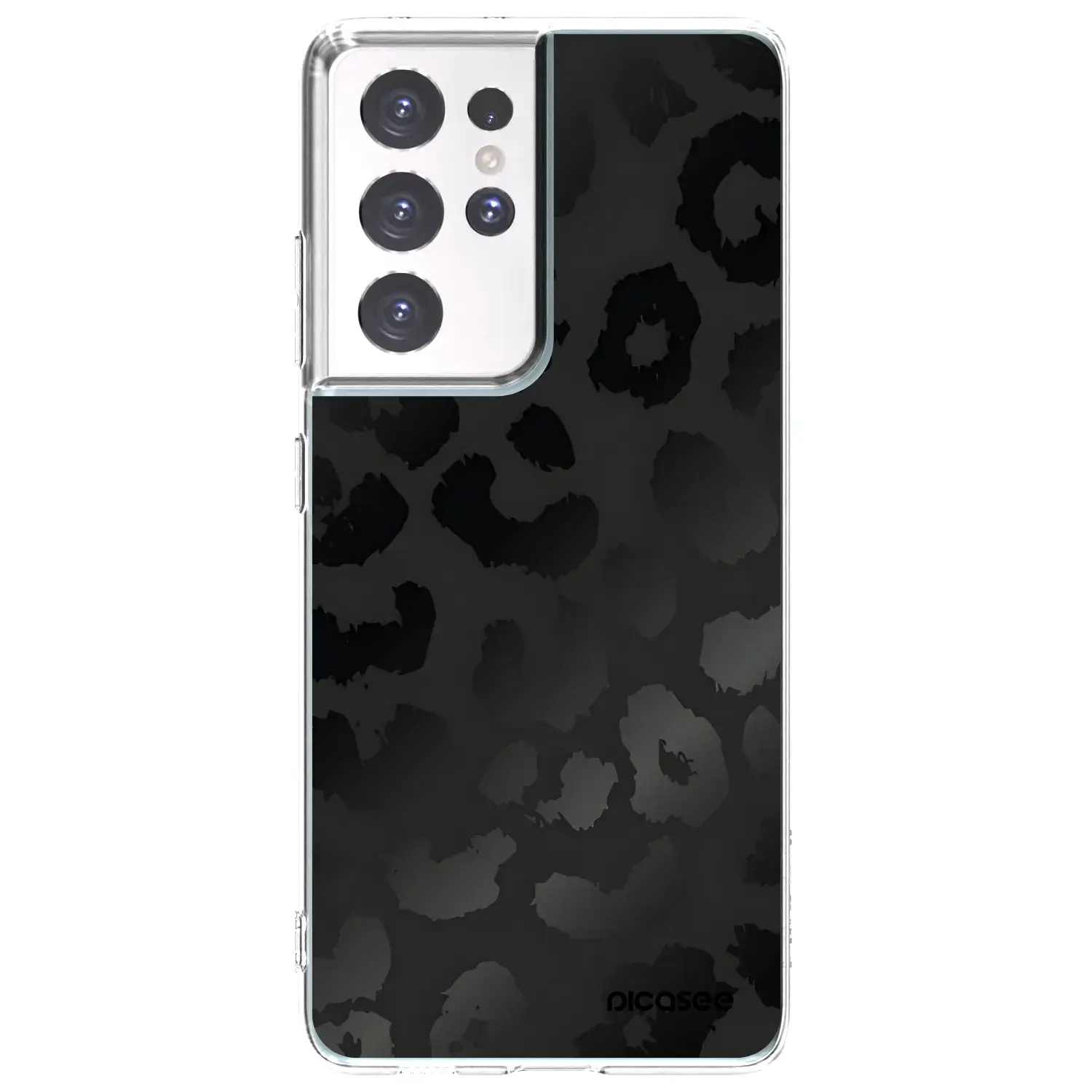 Silikonový průhledný obal pro Samsung Galaxy S21 Ultra 5G G998B - Midnight Leopard