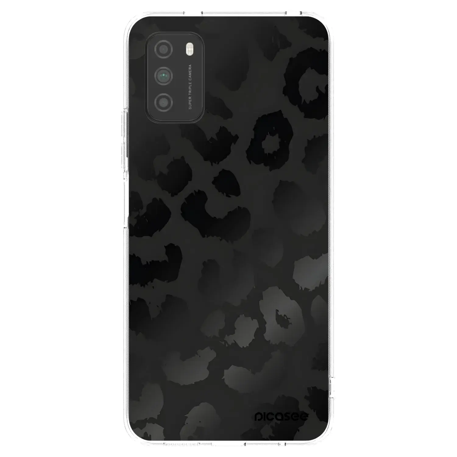 Silikonový průhledný obal pro Xiaomi Poco M3 - Midnight Leopard