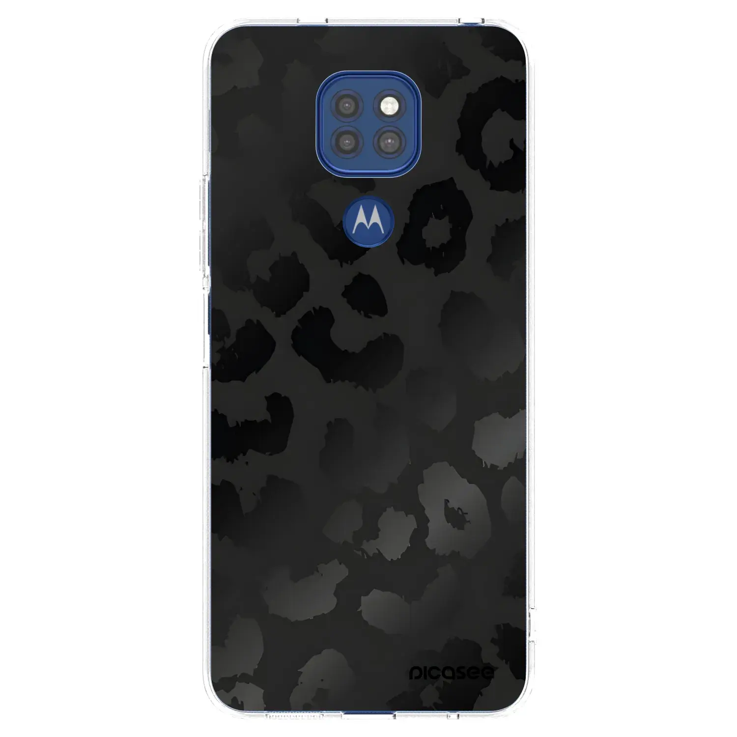 Silikonový průhledný obal pro Motorola Moto G9 Play - Midnight Leopard