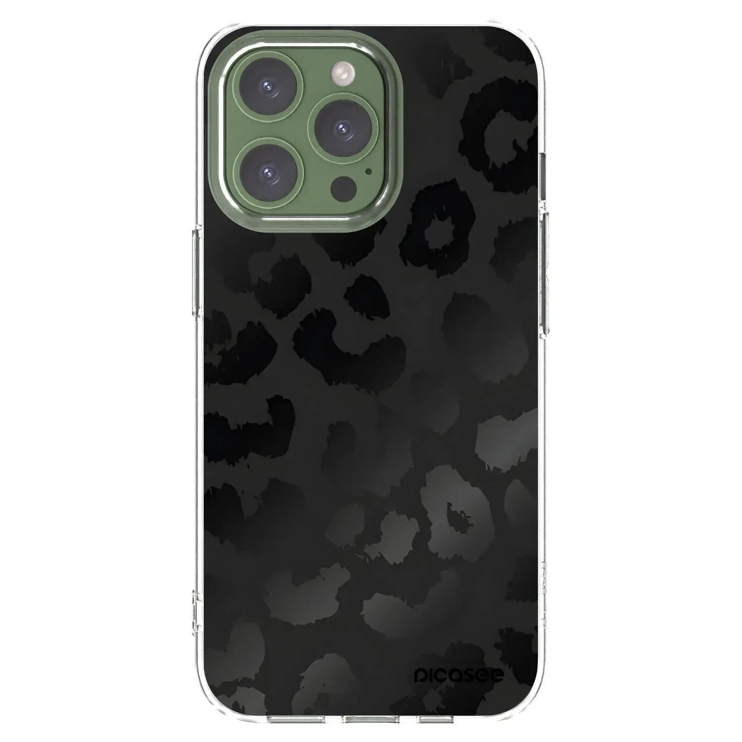 Silikonový průhledný obal pro Apple iPhone 13 Pro - Midnight Leopard