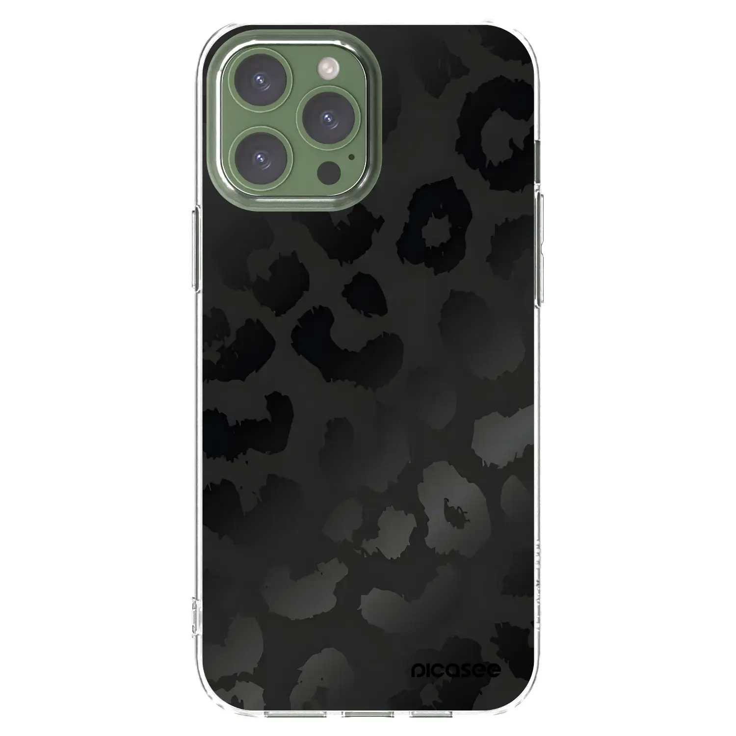 Silikonový průhledný obal pro Apple iPhone 13 Pro Max - Midnight Leopard