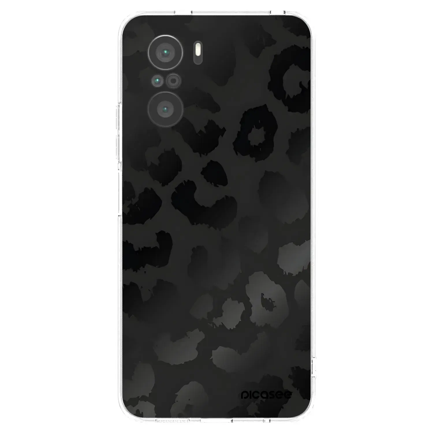 Silikonový průhledný obal pro Xiaomi Poco F3 - Midnight Leopard