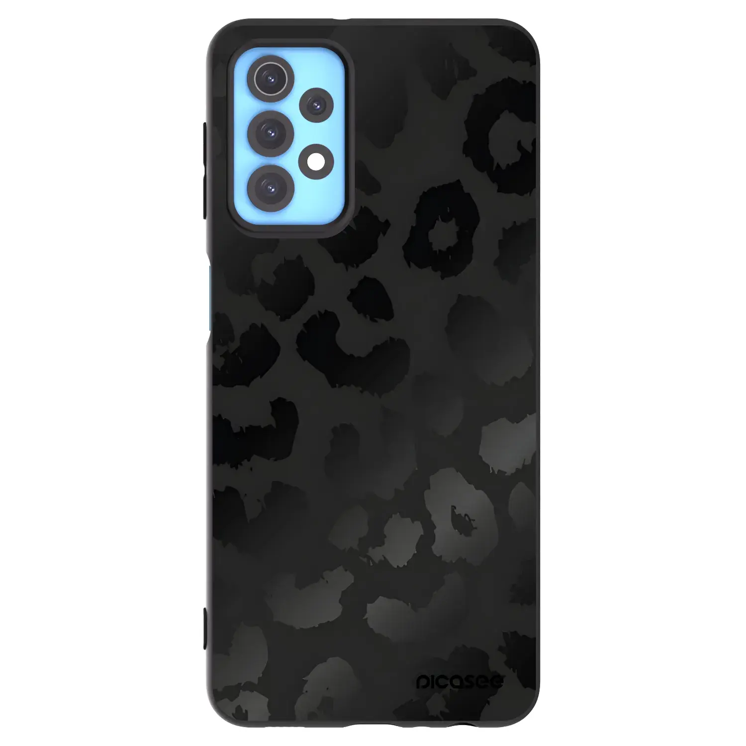 Silikonový černý obal pro Samsung Galaxy A32 4G SM-A325F - Midnight Leopard