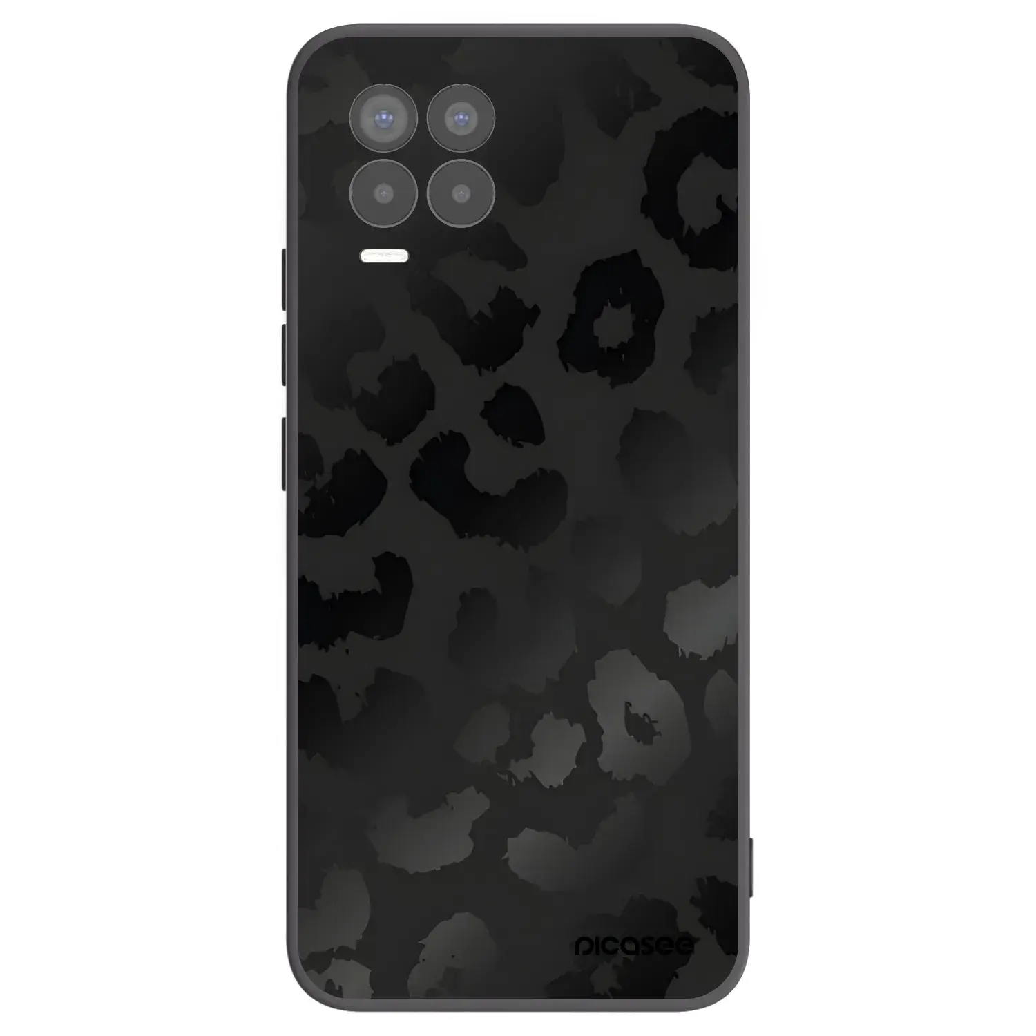 Silikonový černý obal pro Realme 8 Pro - Midnight Leopard