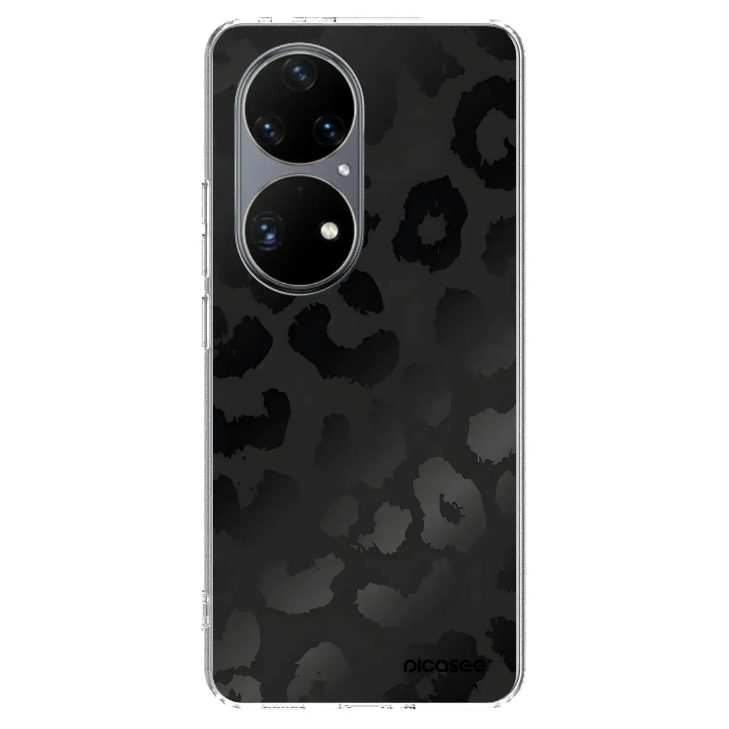 Silikonový průhledný obal pro Huawei P50 - Midnight Leopard