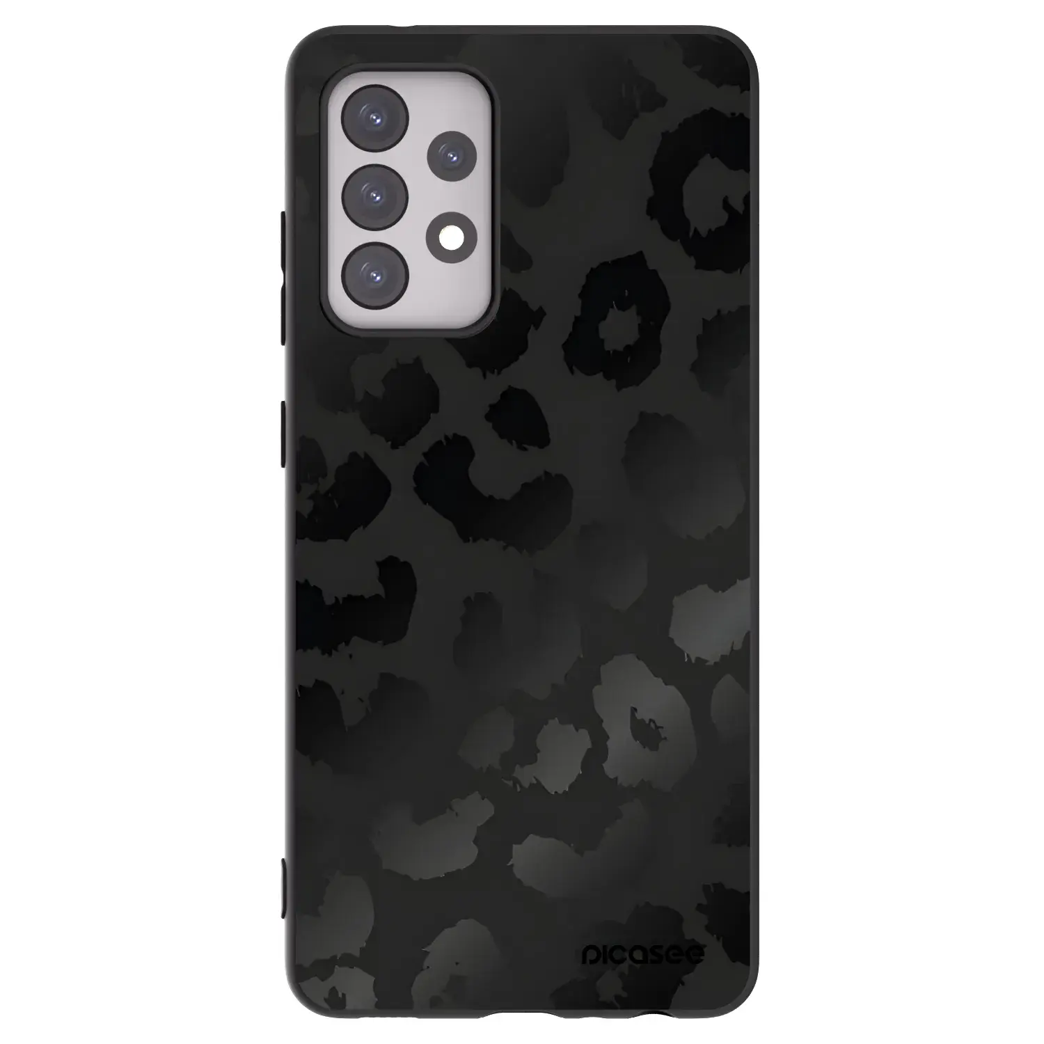 Silikonový černý obal pro Samsung Galaxy A52s 5G A528B - Midnight Leopard