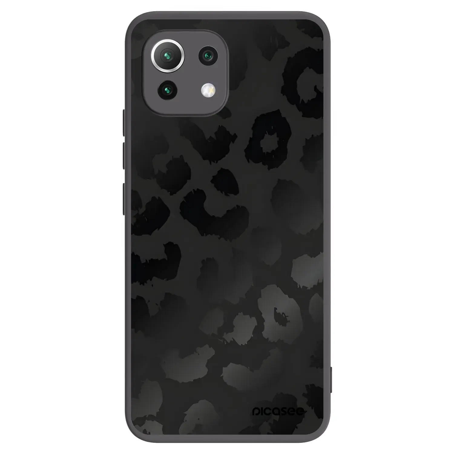 Silikonový černý obal pro Xiaomi 11 Lite 5G NE - Midnight Leopard
