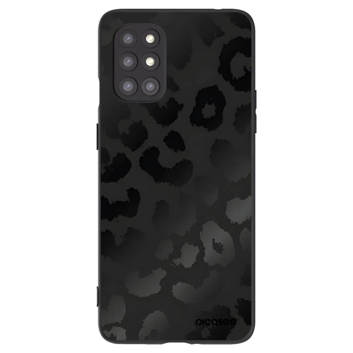 Silikonový černý obal pro OnePlus 8T - Midnight Leopard