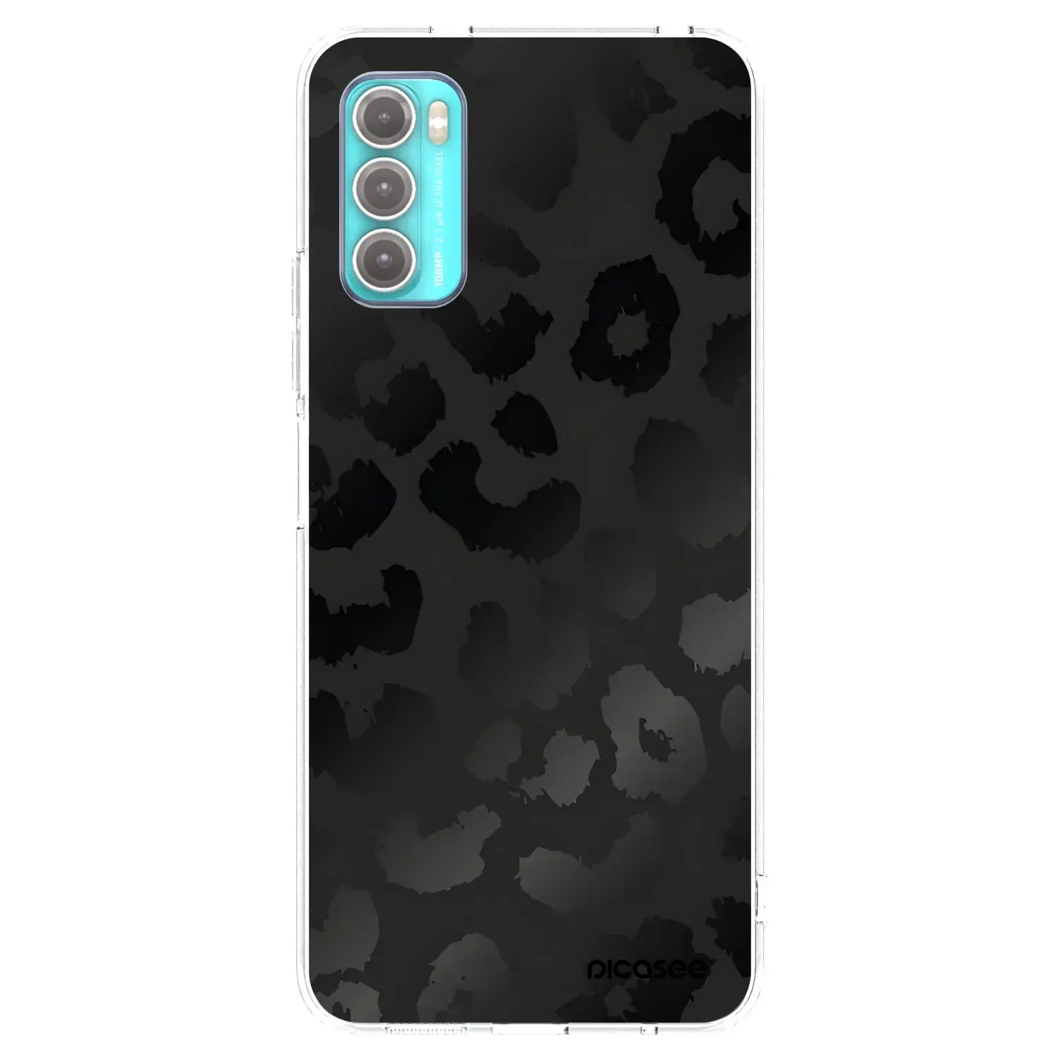 Silikonový průhledný obal pro Motorola Moto G60 - Midnight Leopard