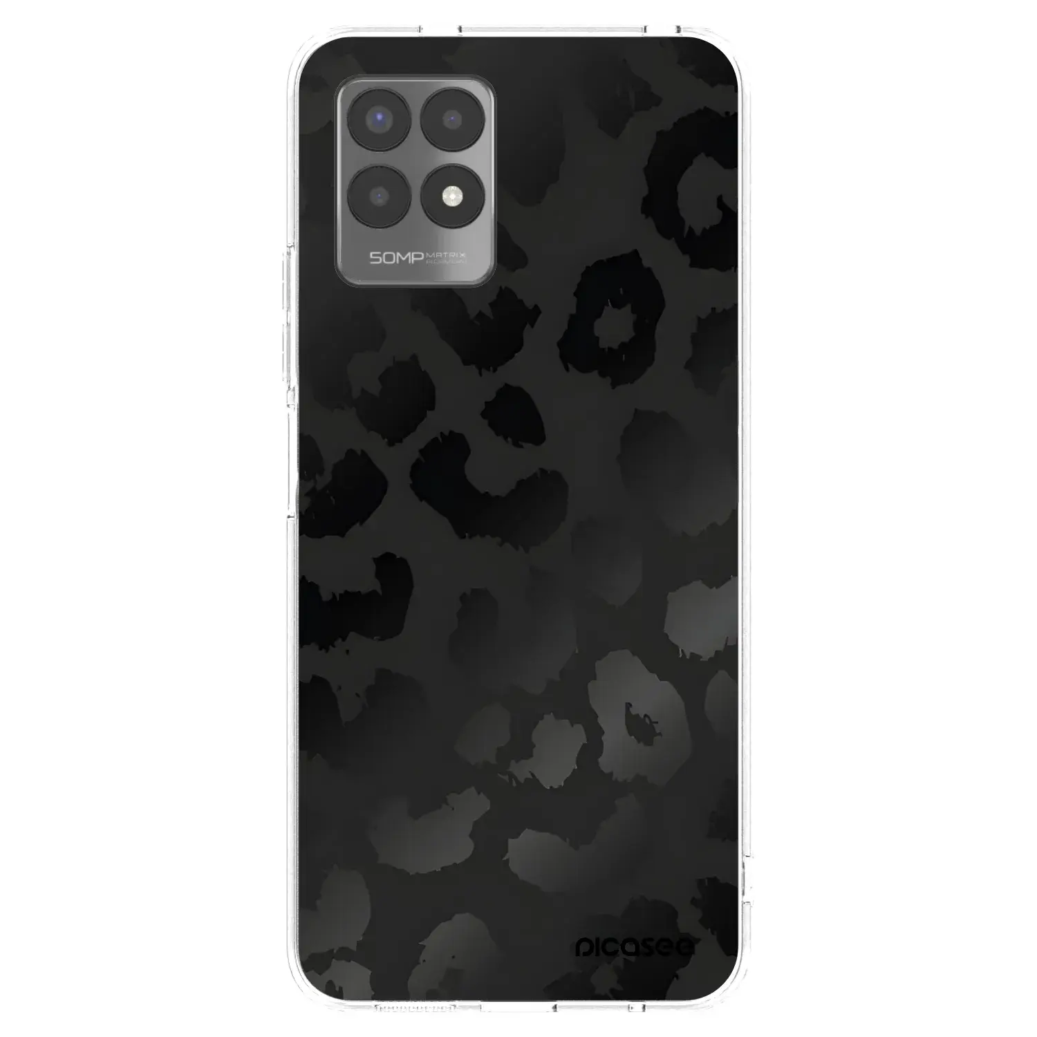Silikonový průhledný obal pro Realme 8i - Midnight Leopard