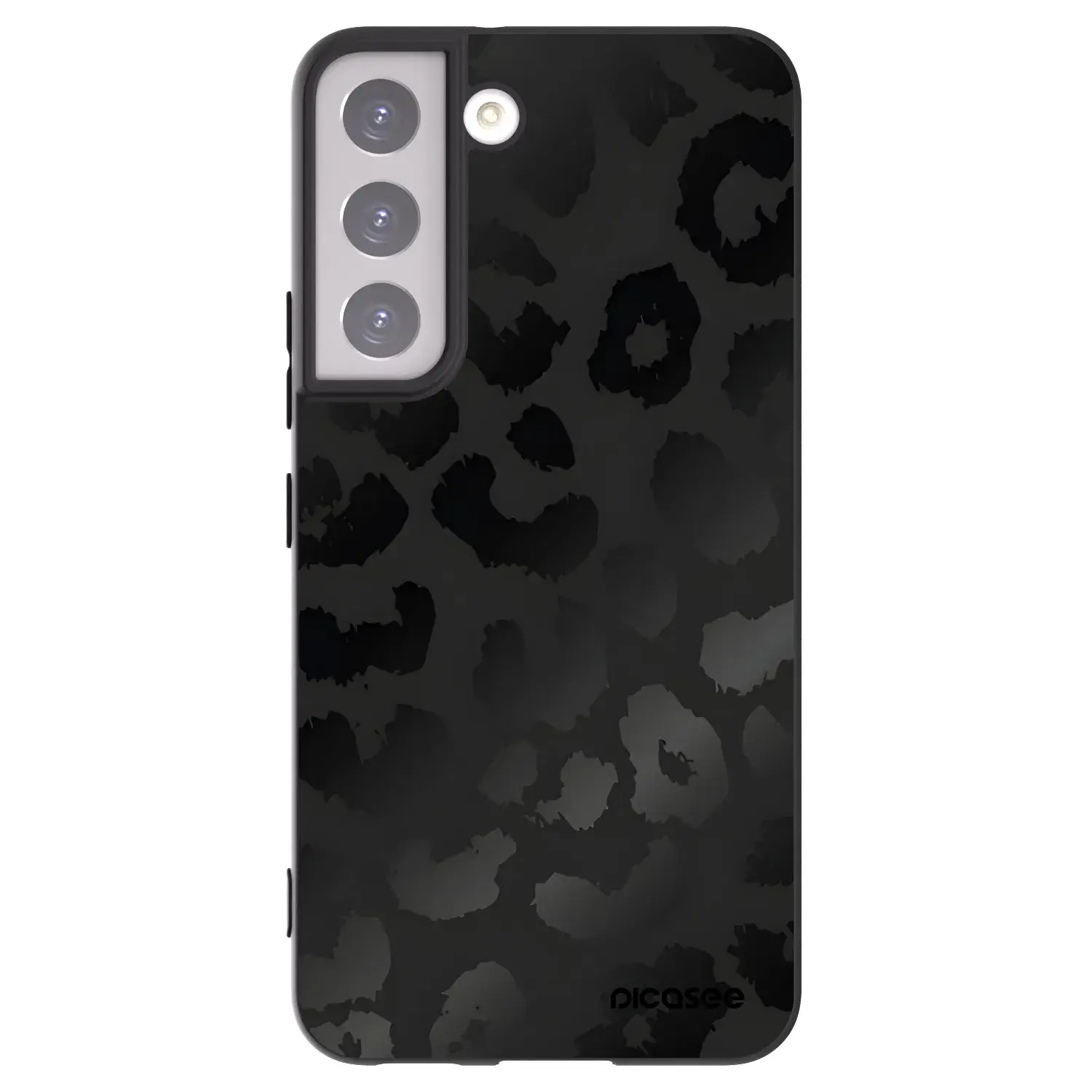 Silikonový černý obal pro Samsung Galaxy S22 5G - Midnight Leopard