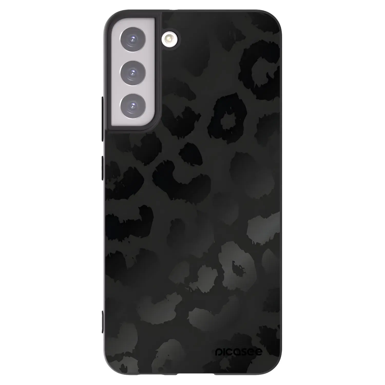 Silikonový černý obal pro Samsung Galaxy S22+ 5G - Midnight Leopard