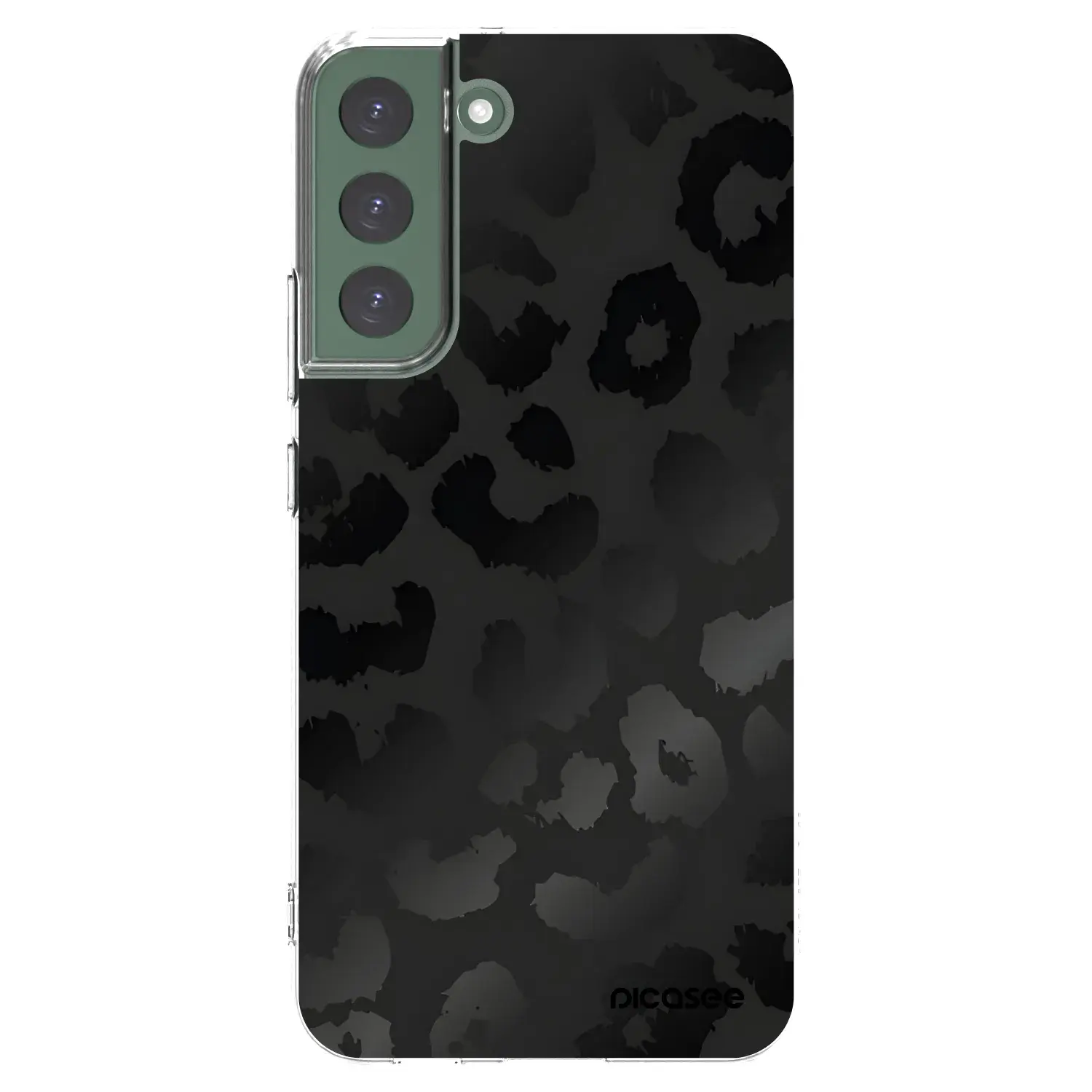 Silikonový průhledný obal pro Samsung Galaxy S22+ 5G - Midnight Leopard