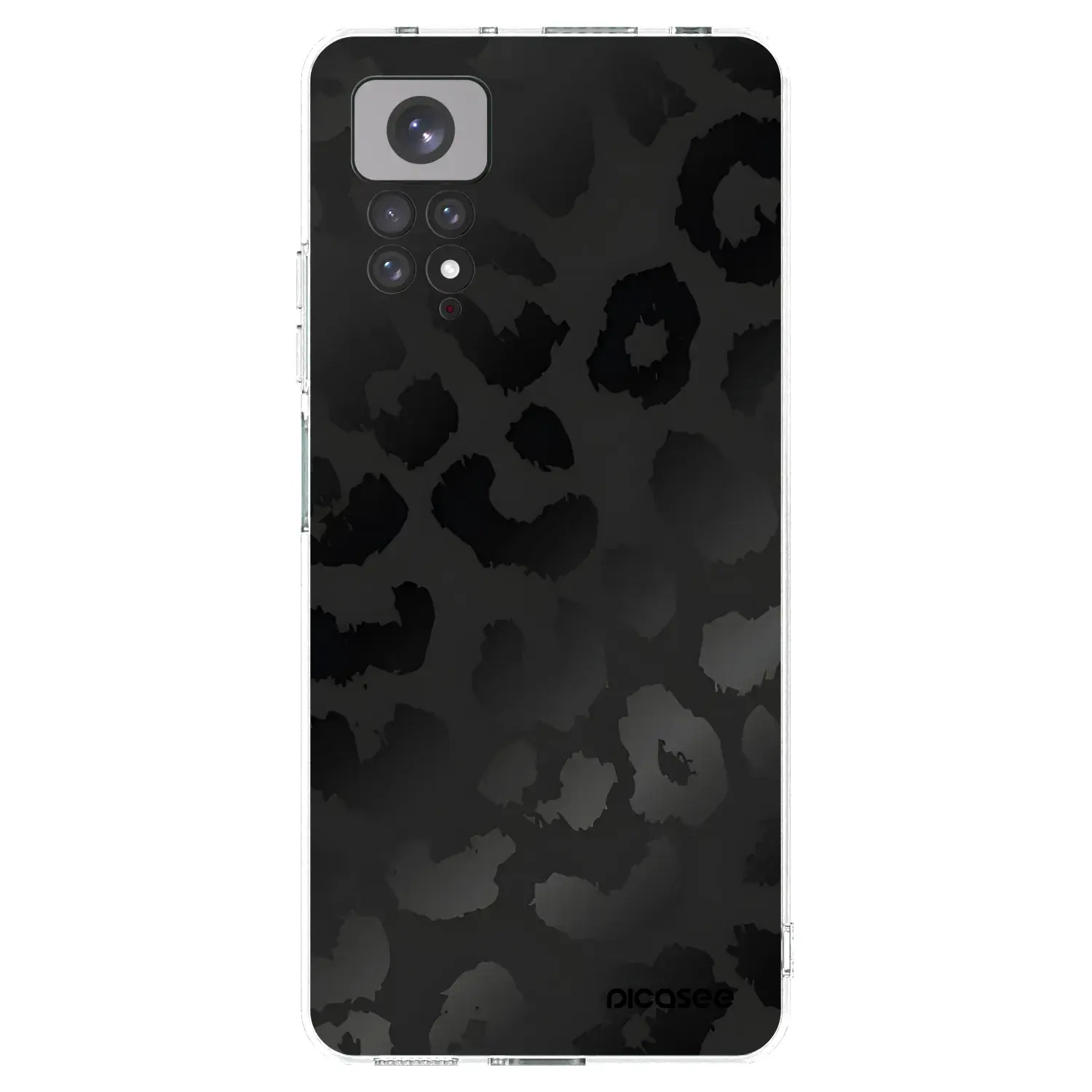 Silikonový průhledný obal pro Xiaomi Redmi Note 11 - Midnight Leopard