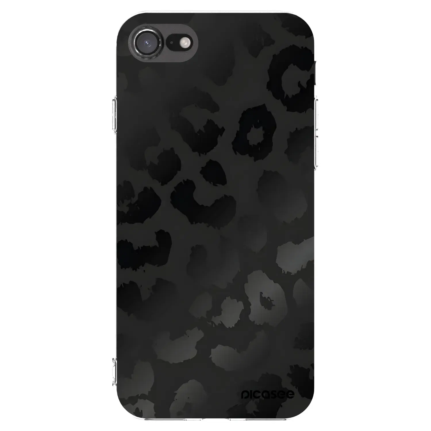 Silikonový průhledný obal pro Apple iPhone SE 2022 - Midnight Leopard