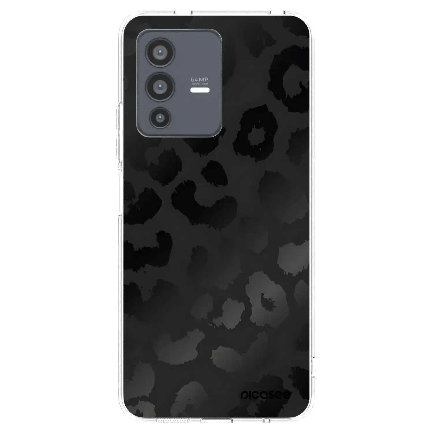 Silikonový průhledný obal pro Vivo V23 5G - Midnight Leopard