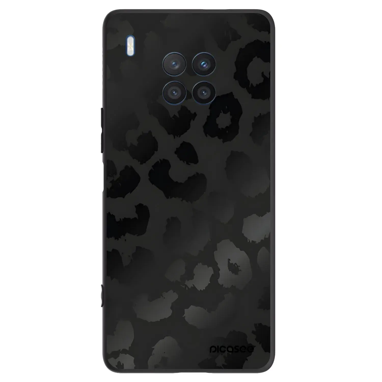 Silikonový černý obal pro Honor 50 Lite - Midnight Leopard