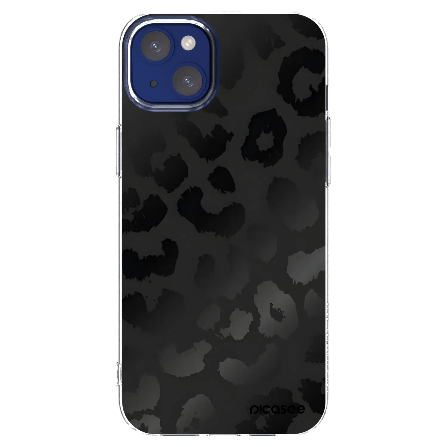 Silikonový průhledný obal pro Apple iPhone 14 Plus - Midnight Leopard