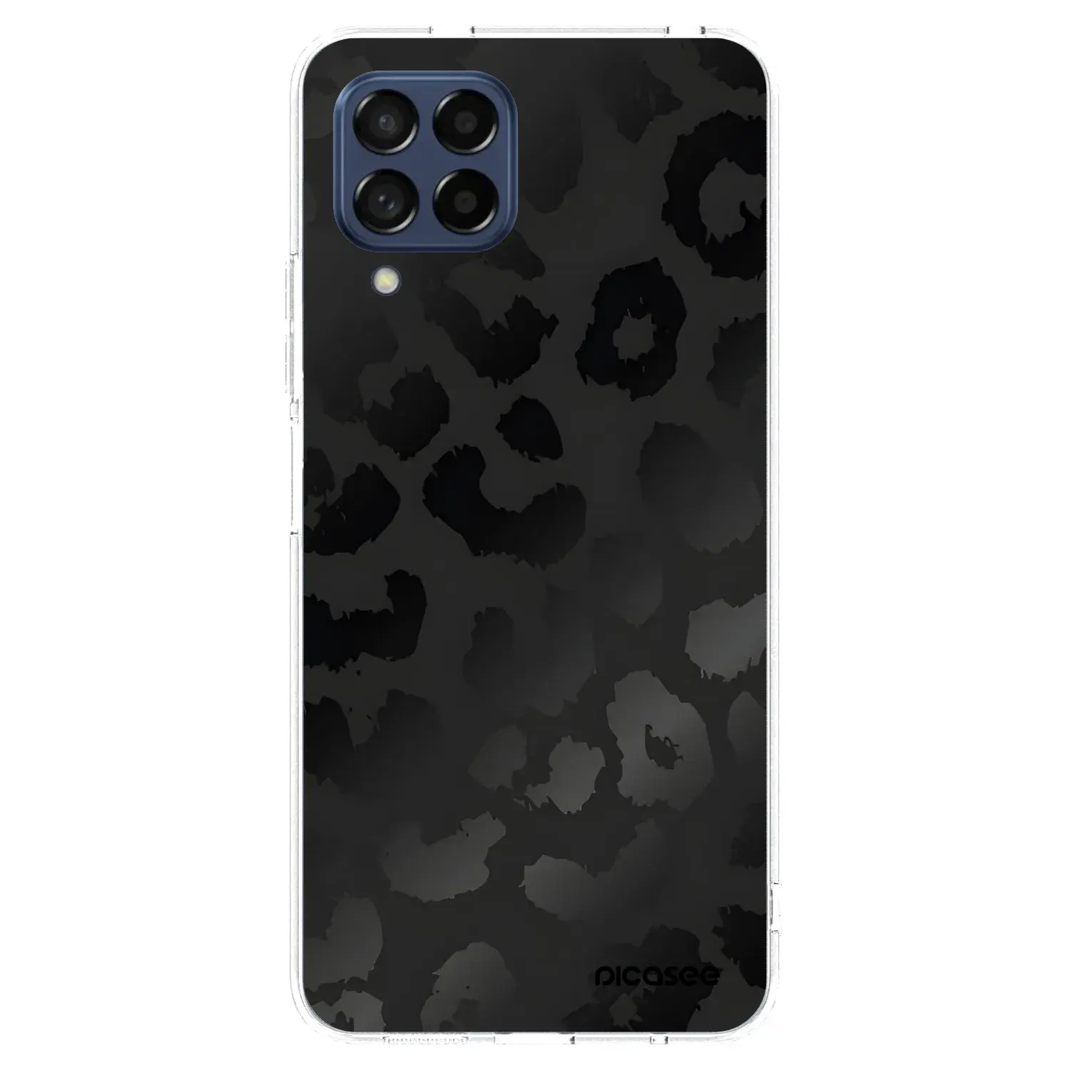 Silikonový průhledný obal pro Samsung Galaxy M53 5G - Midnight Leopard