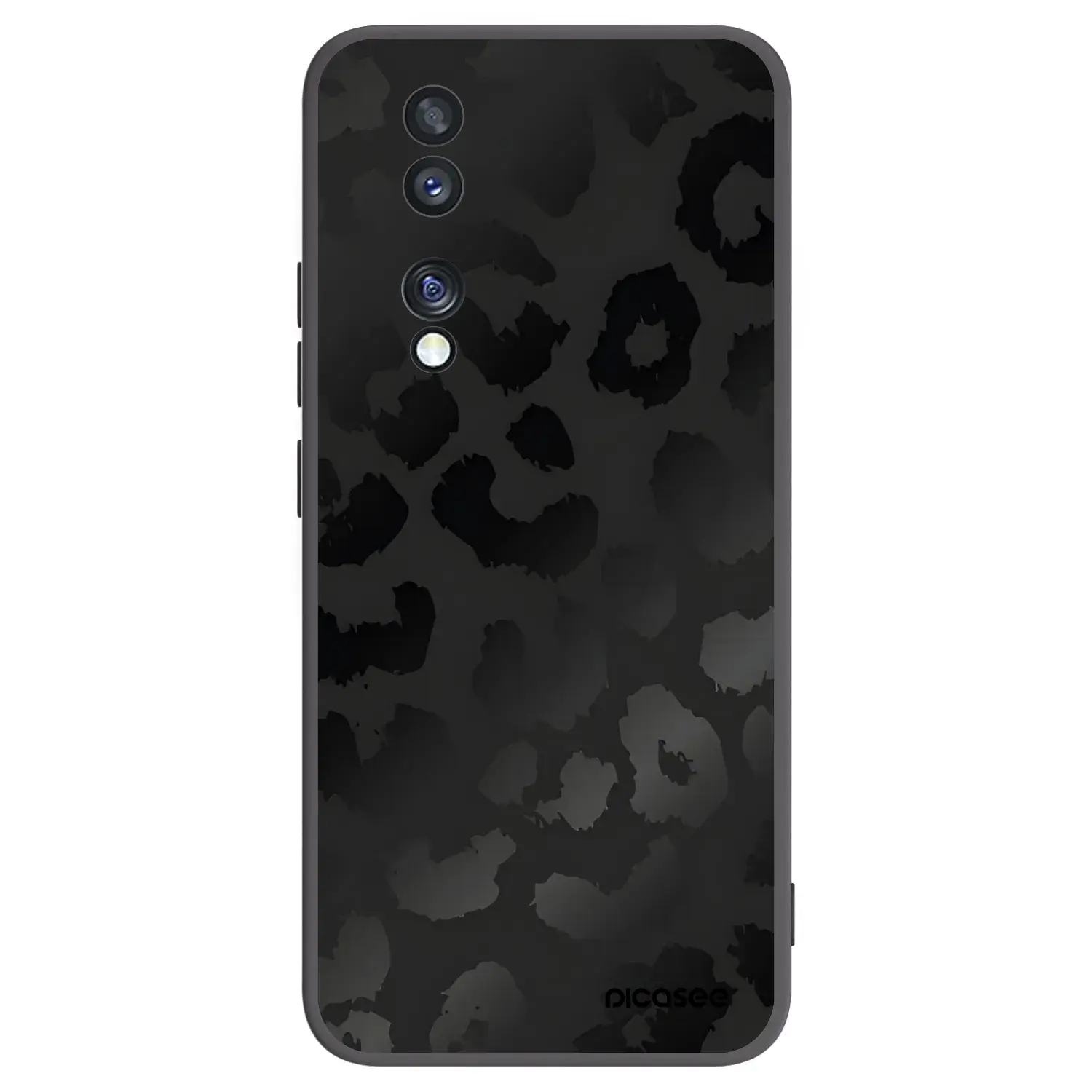 Silikonový černý obal pro Honor 70 - Midnight Leopard