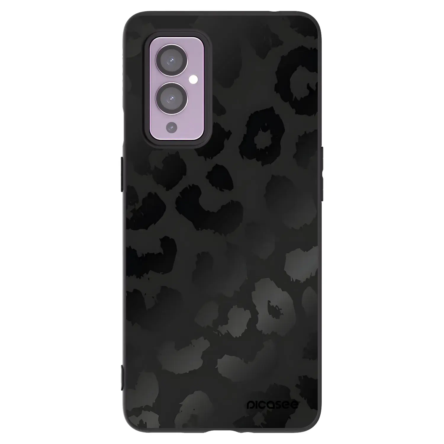 Silikonový černý obal pro OnePlus 9 - Midnight Leopard