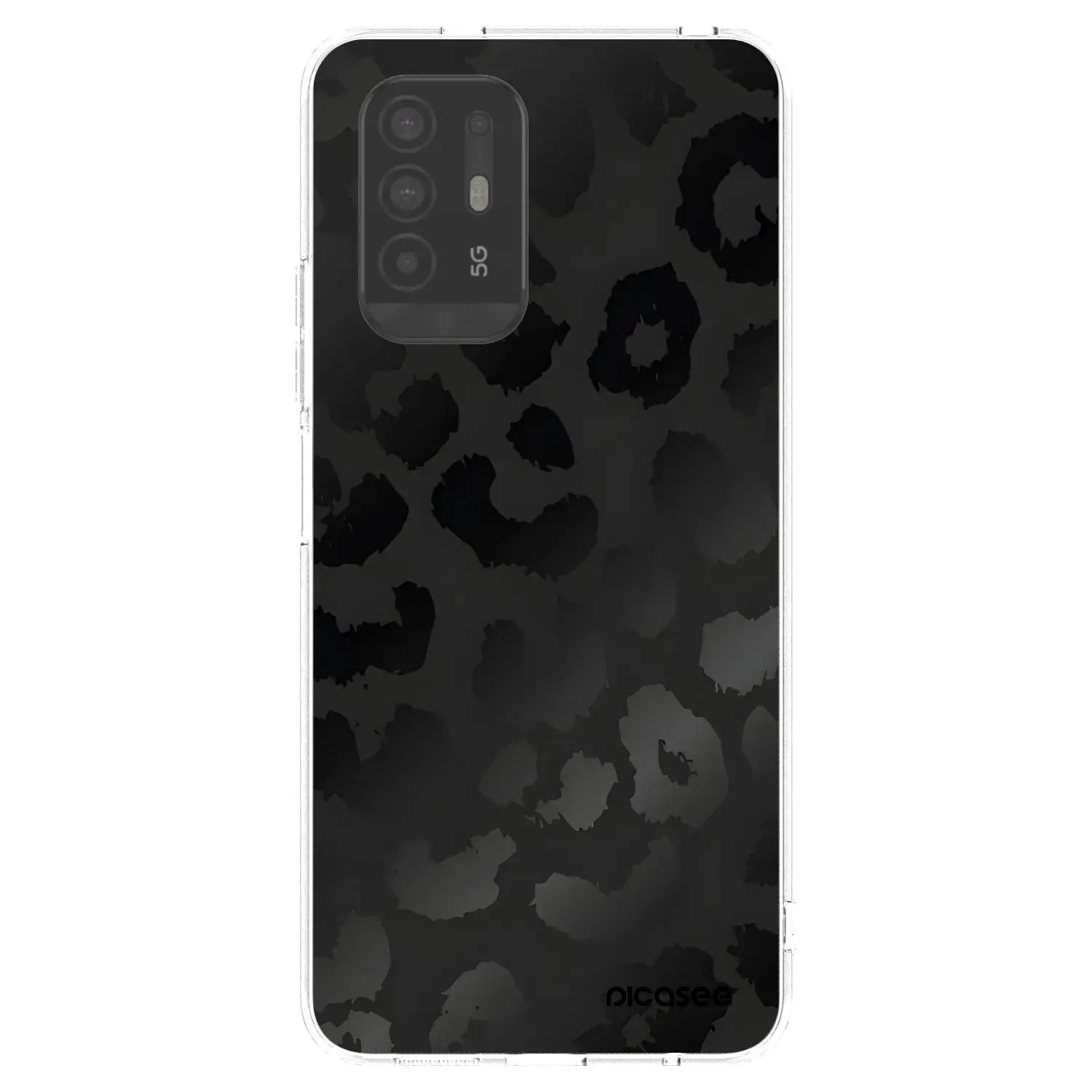 Silikonový průhledný obal pro OPPO A94 5G - Midnight Leopard