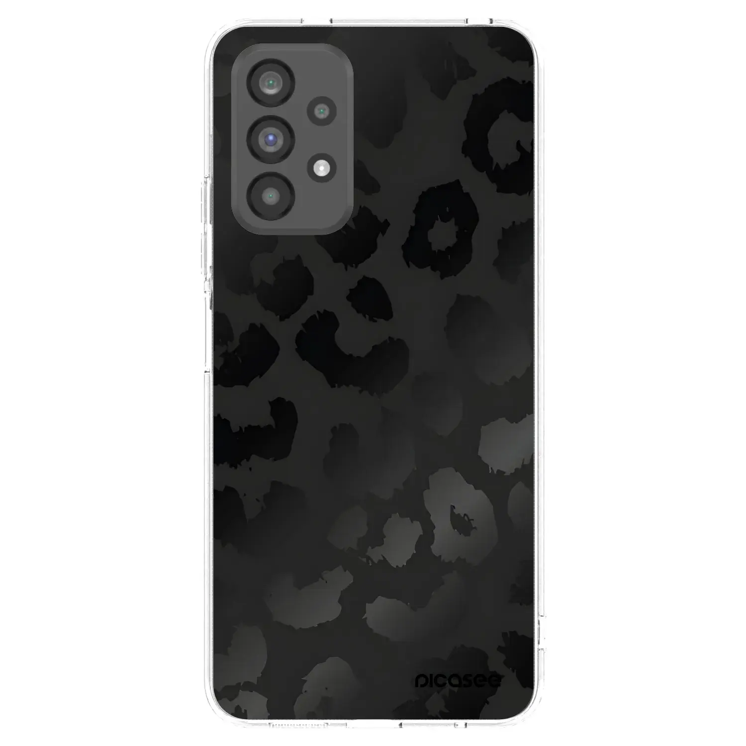 Silikonový průhledný obal pro Samsung Galaxy A73 5G - Midnight Leopard