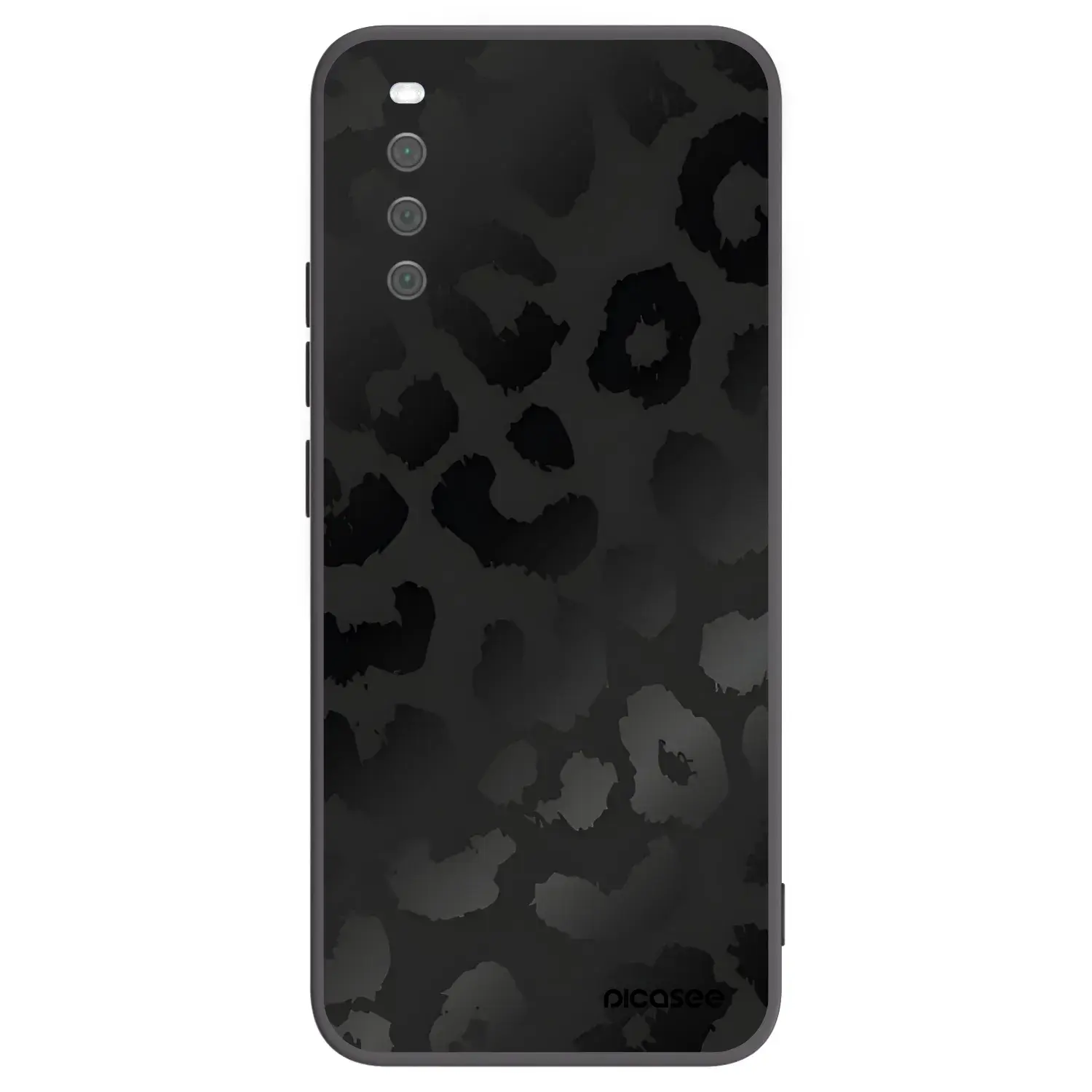 Silikonový černý obal pro Sony Xperia 10 III - Midnight Leopard