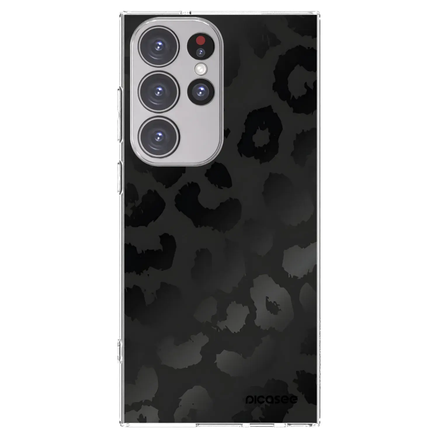 Silikonový průhledný obal pro Samsung Galaxy S23 Ultra 5G - Midnight Leopard