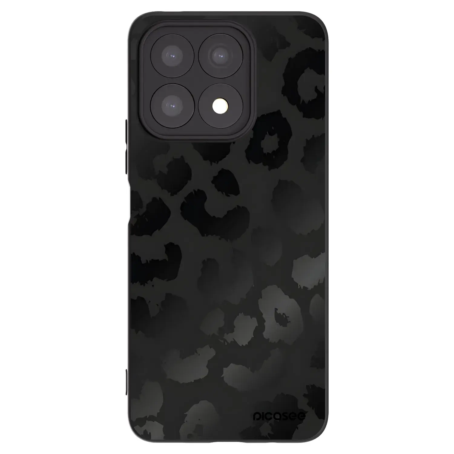Silikonový černý obal pro Honor X8a - Midnight Leopard