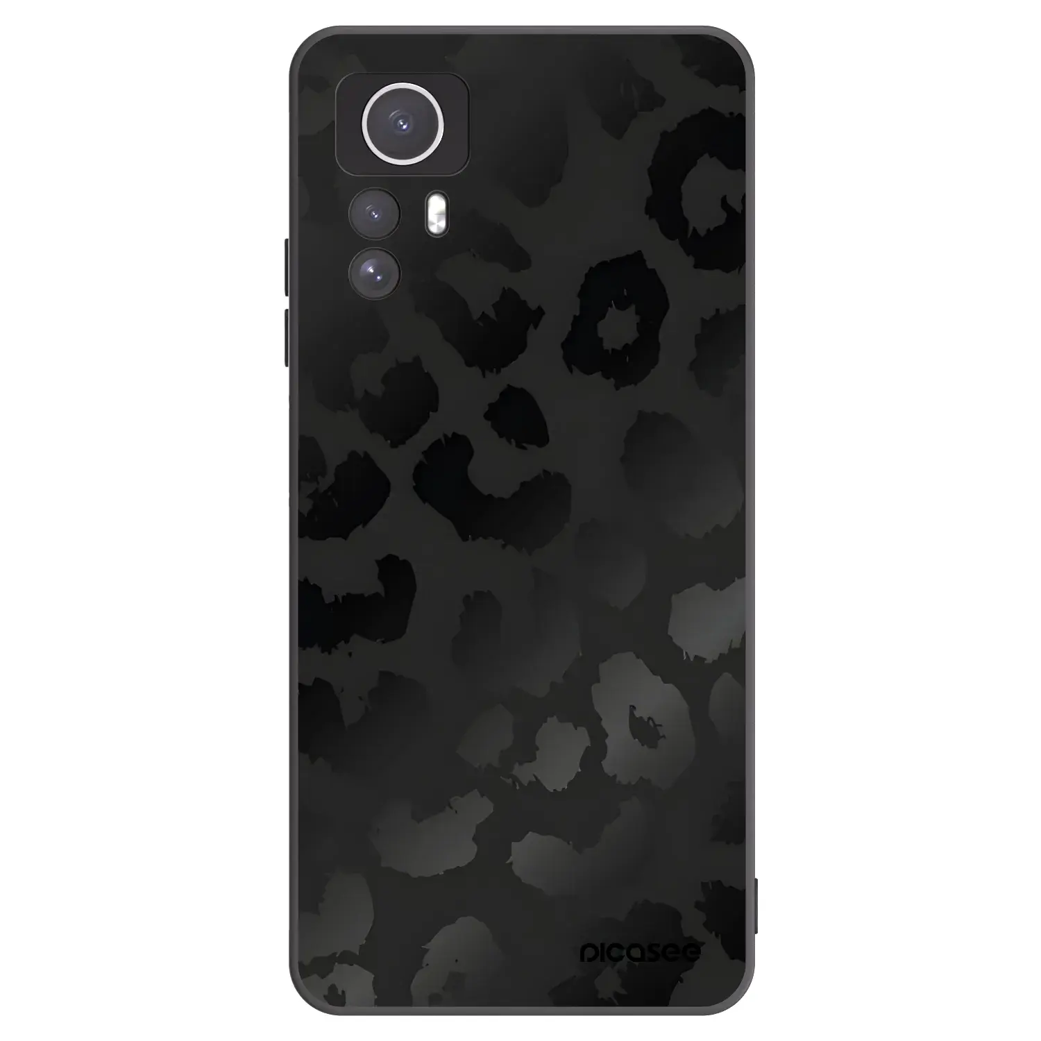 Silikonový černý obal pro Xiaomi Redmi Note 12S - Midnight Leopard