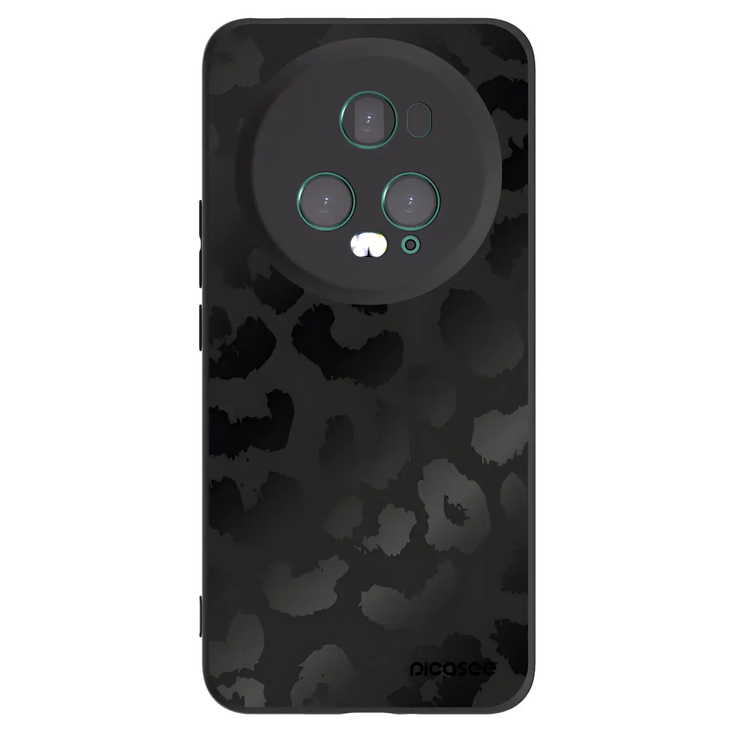 Silikonový černý obal pro Honor Magic5 Pro - Midnight Leopard