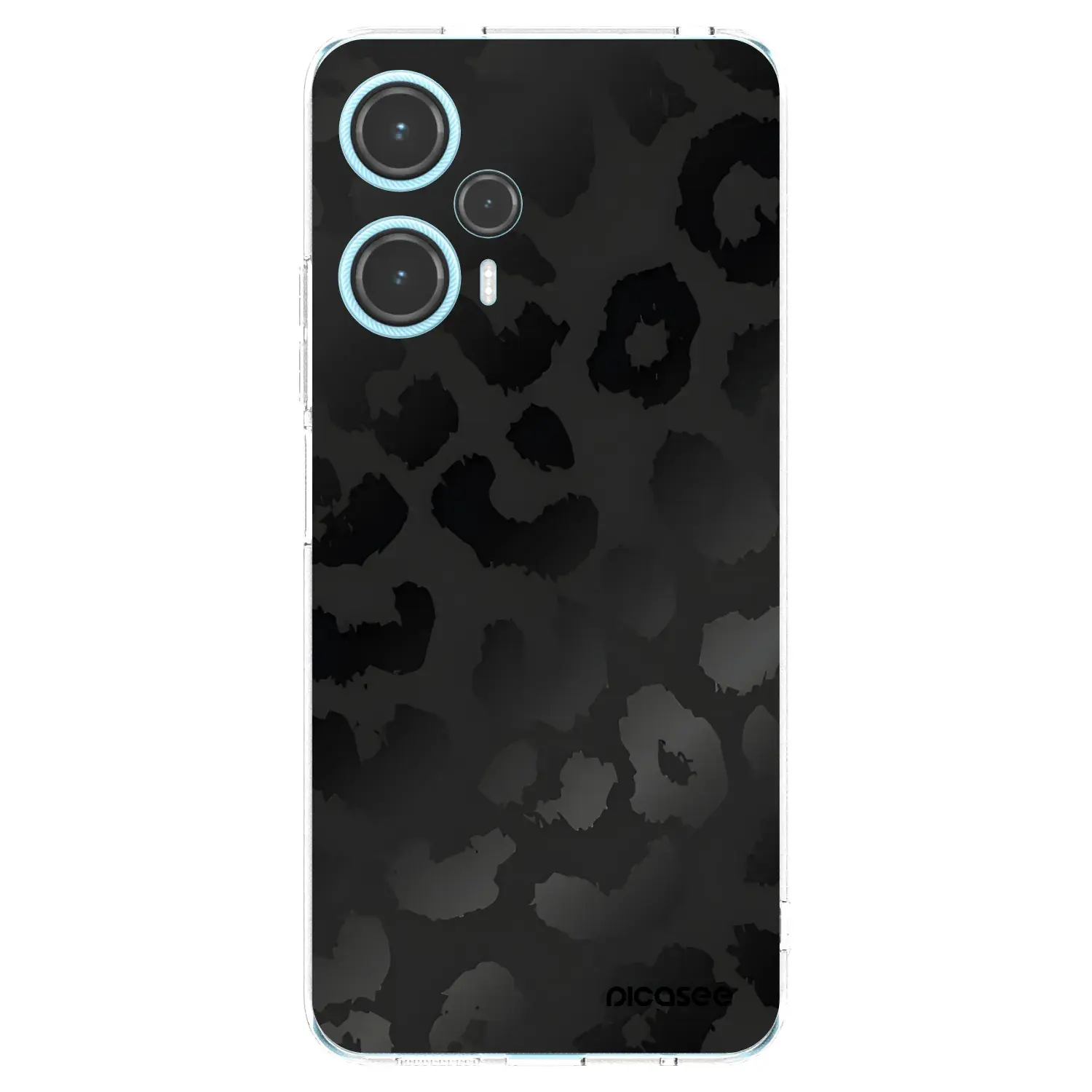 Silikonový průhledný obal pro Xiaomi Poco F5 - Midnight Leopard