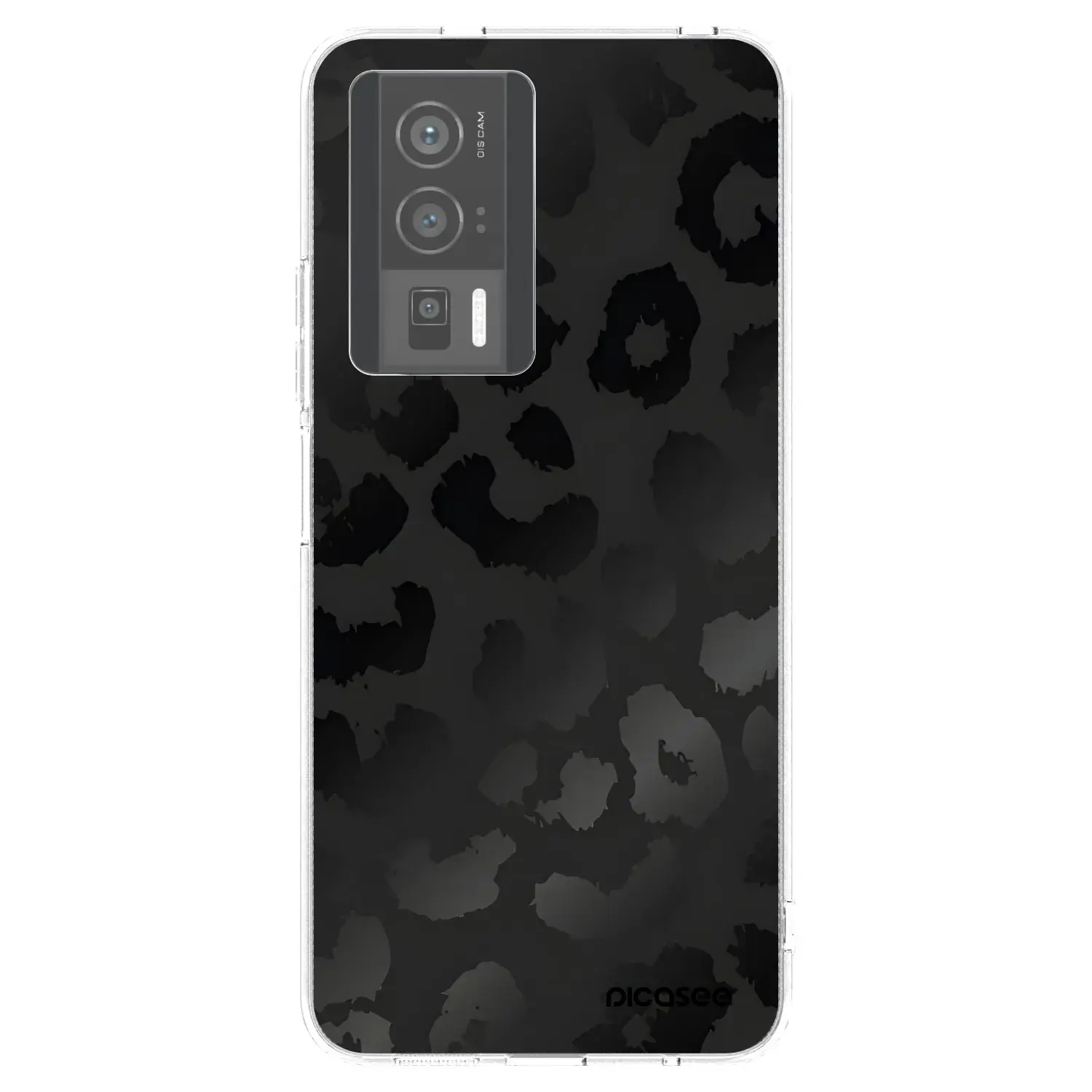 Silikonový průhledný obal pro Xiaomi Poco F5 Pro 5G - Midnight Leopard