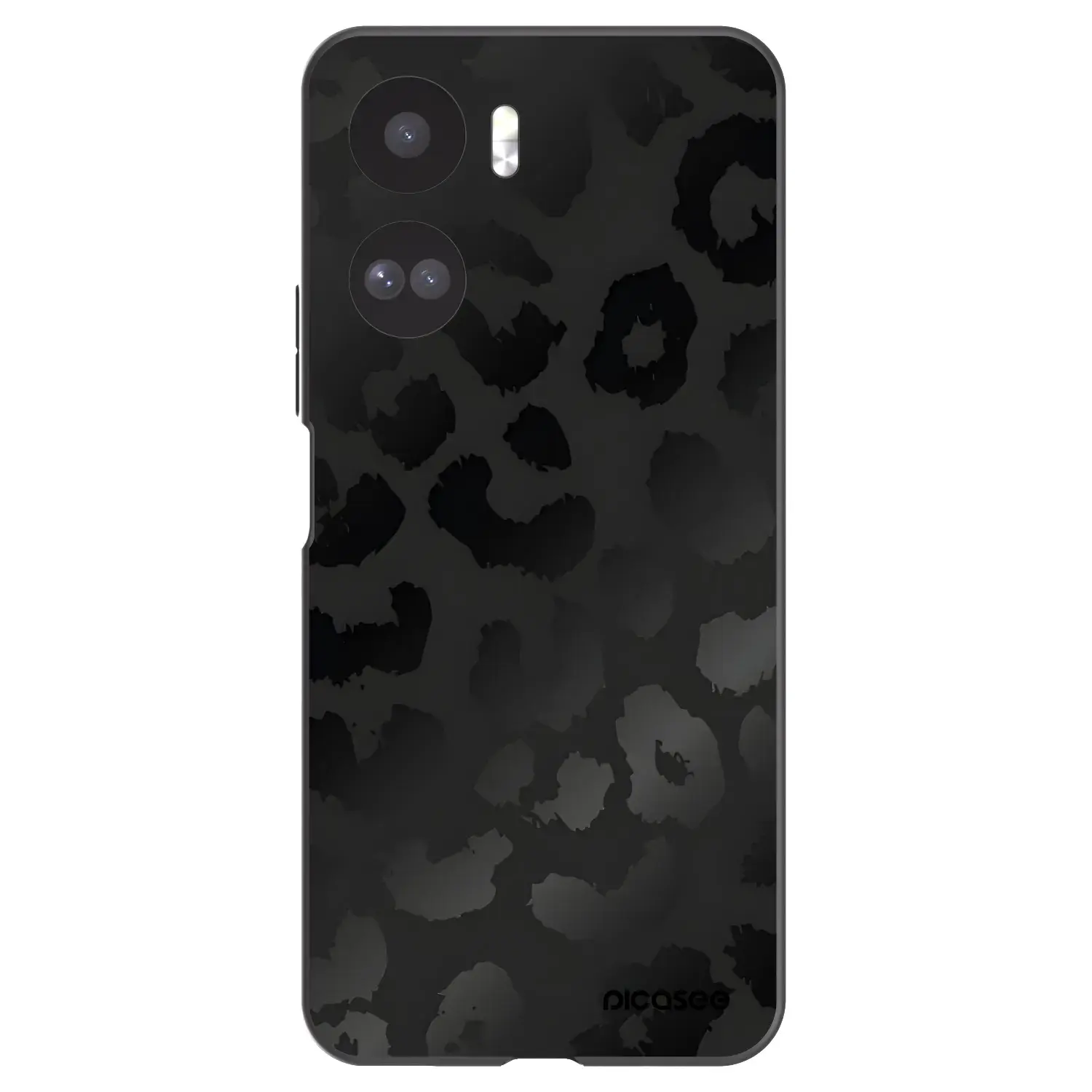 Silikonový černý obal pro Honor 90 Lite 5G - Midnight Leopard
