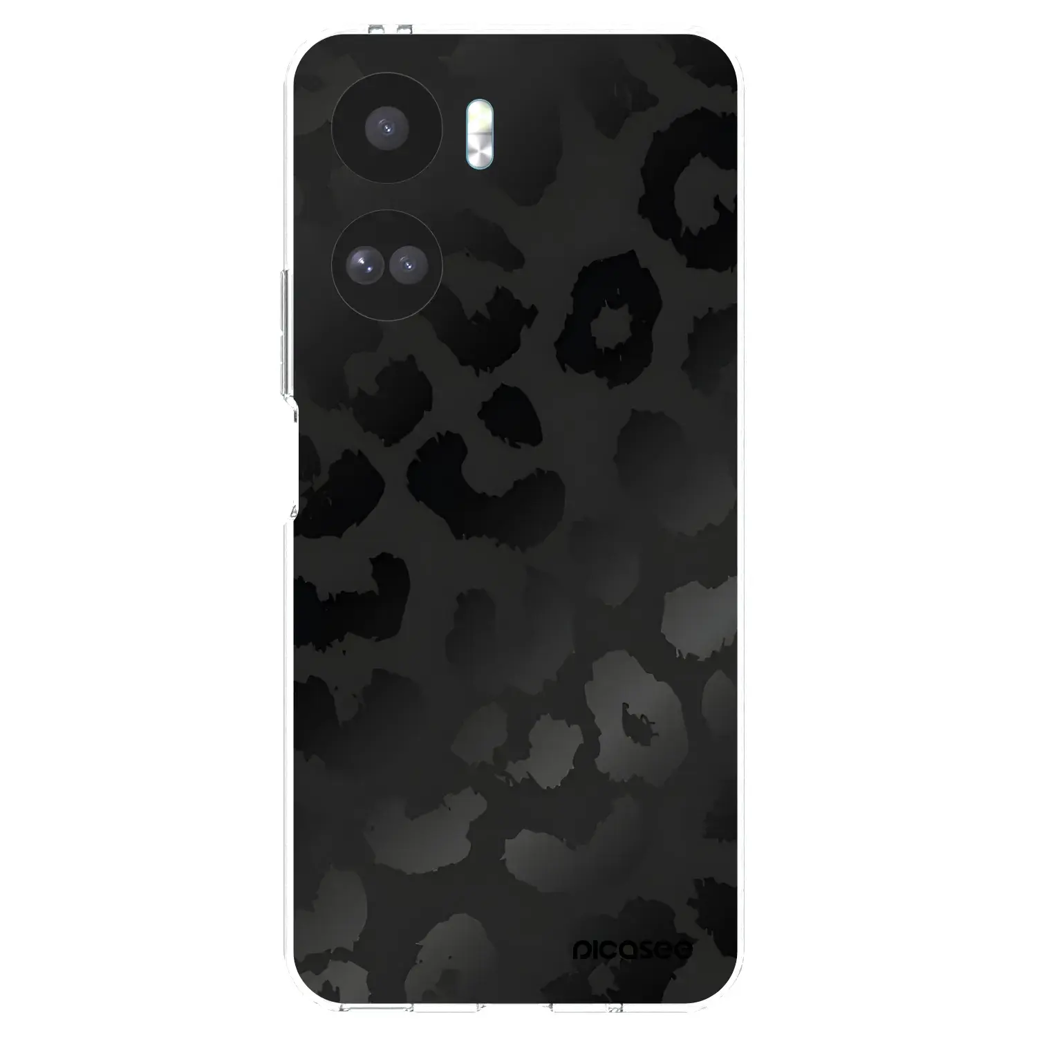 Silikonový průhledný obal pro Honor 90 Lite 5G - Midnight Leopard