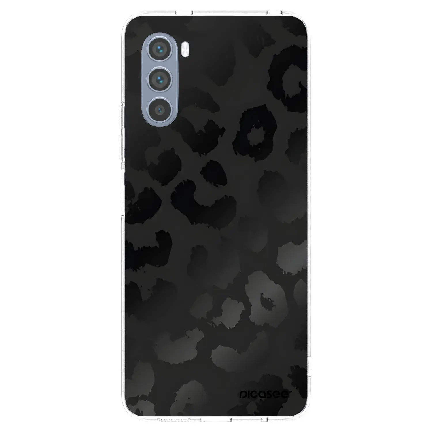 Silikonový průhledný obal pro Motorola Moto G62 - Midnight Leopard