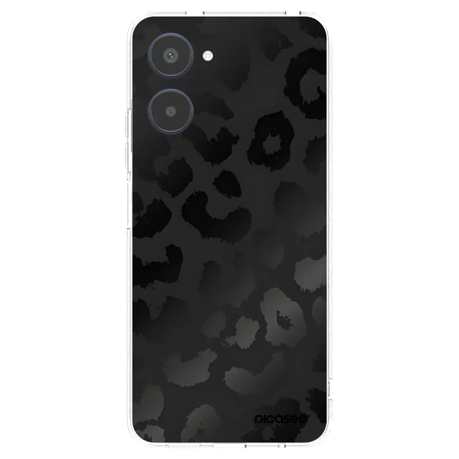 Silikonový průhledný obal pro Realme 10 4G - Midnight Leopard