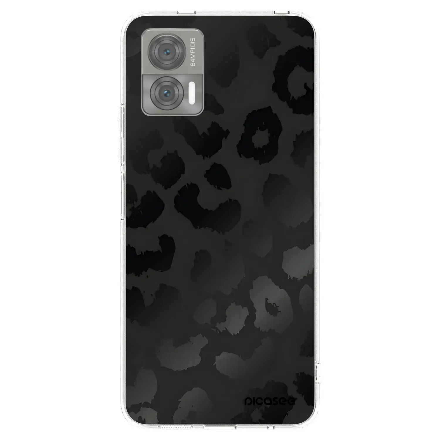 Silikonový průhledný obal pro Motorola Edge 30 Neo - Midnight Leopard