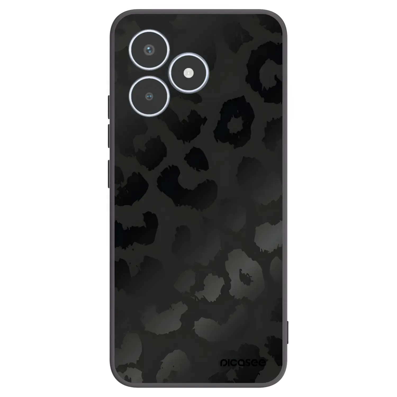 Silikonový černý obal pro Realme C53 - Midnight Leopard