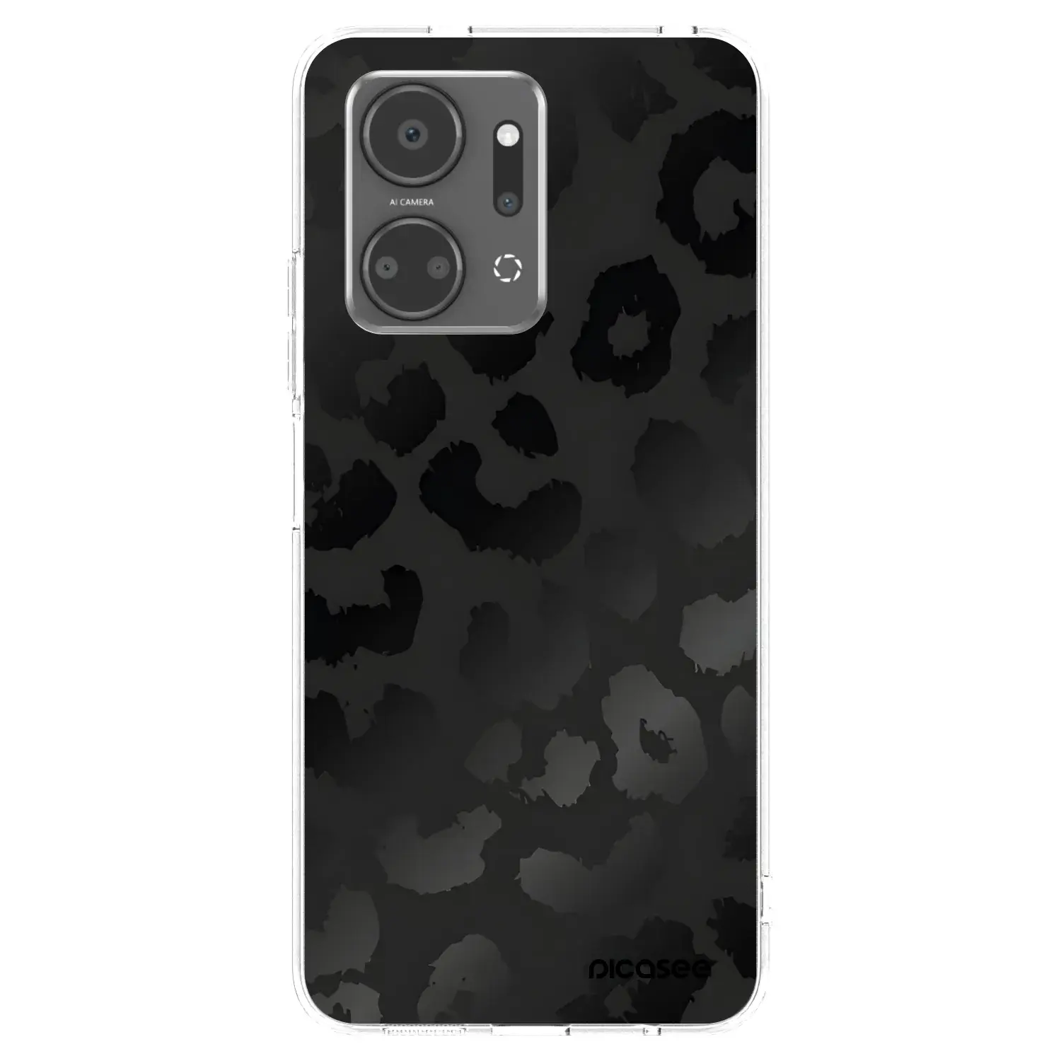 Silikonový průhledný obal pro Honor X7a - Midnight Leopard
