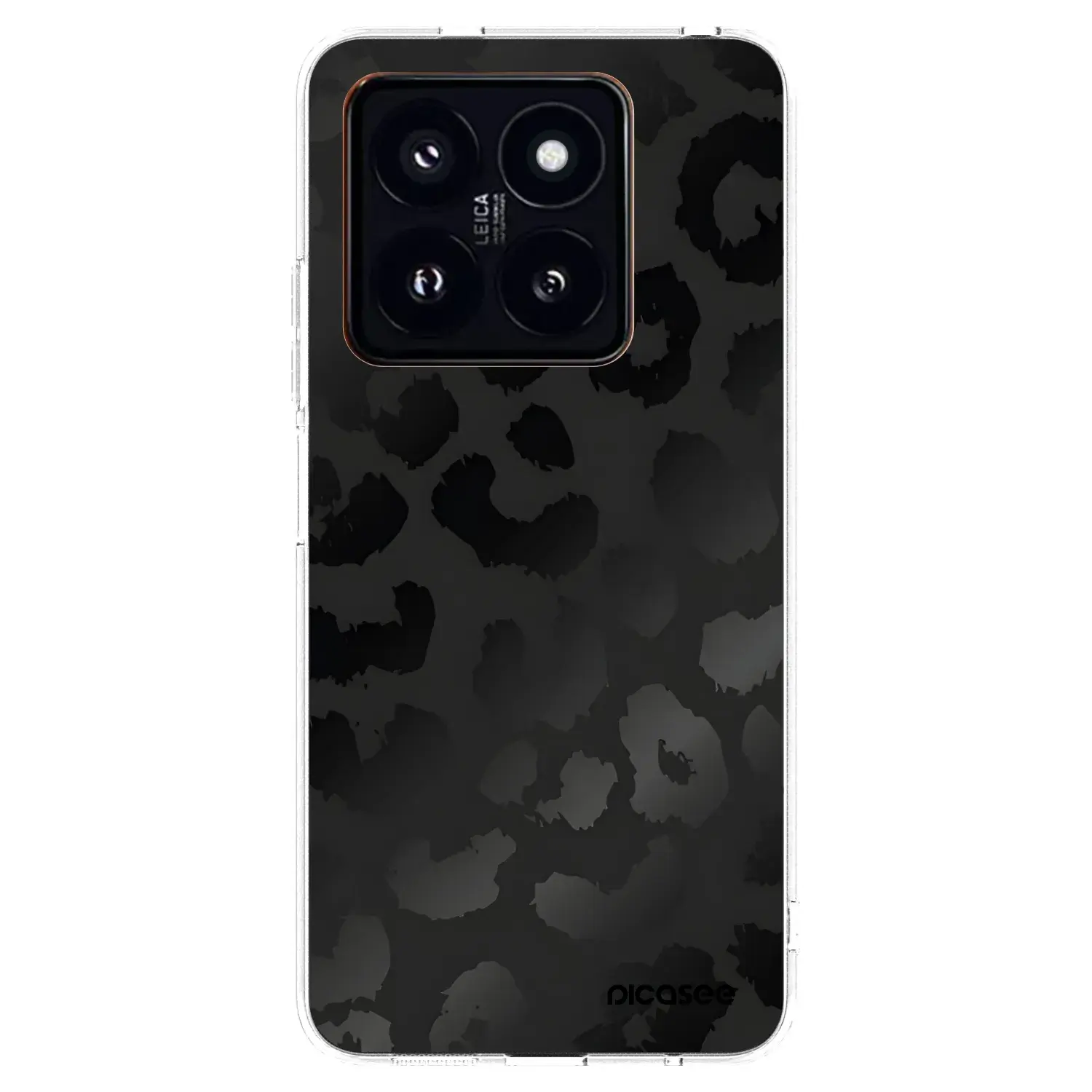 Silikonový průhledný obal pro Xiaomi 14 Pro - Midnight Leopard